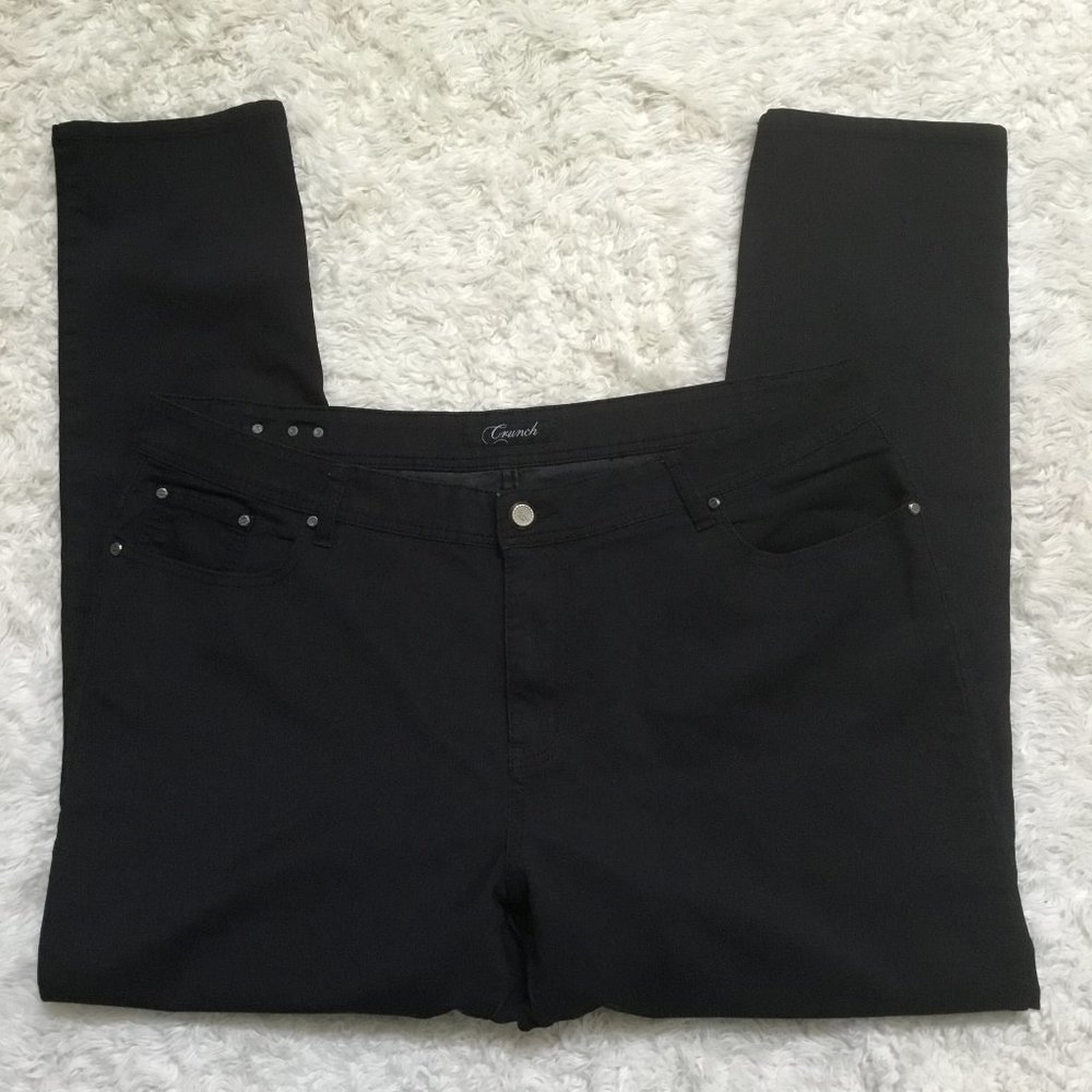 CRUNCH Plus Size Jeans High Rise Super Stretchy Skinny Women's Blk 22